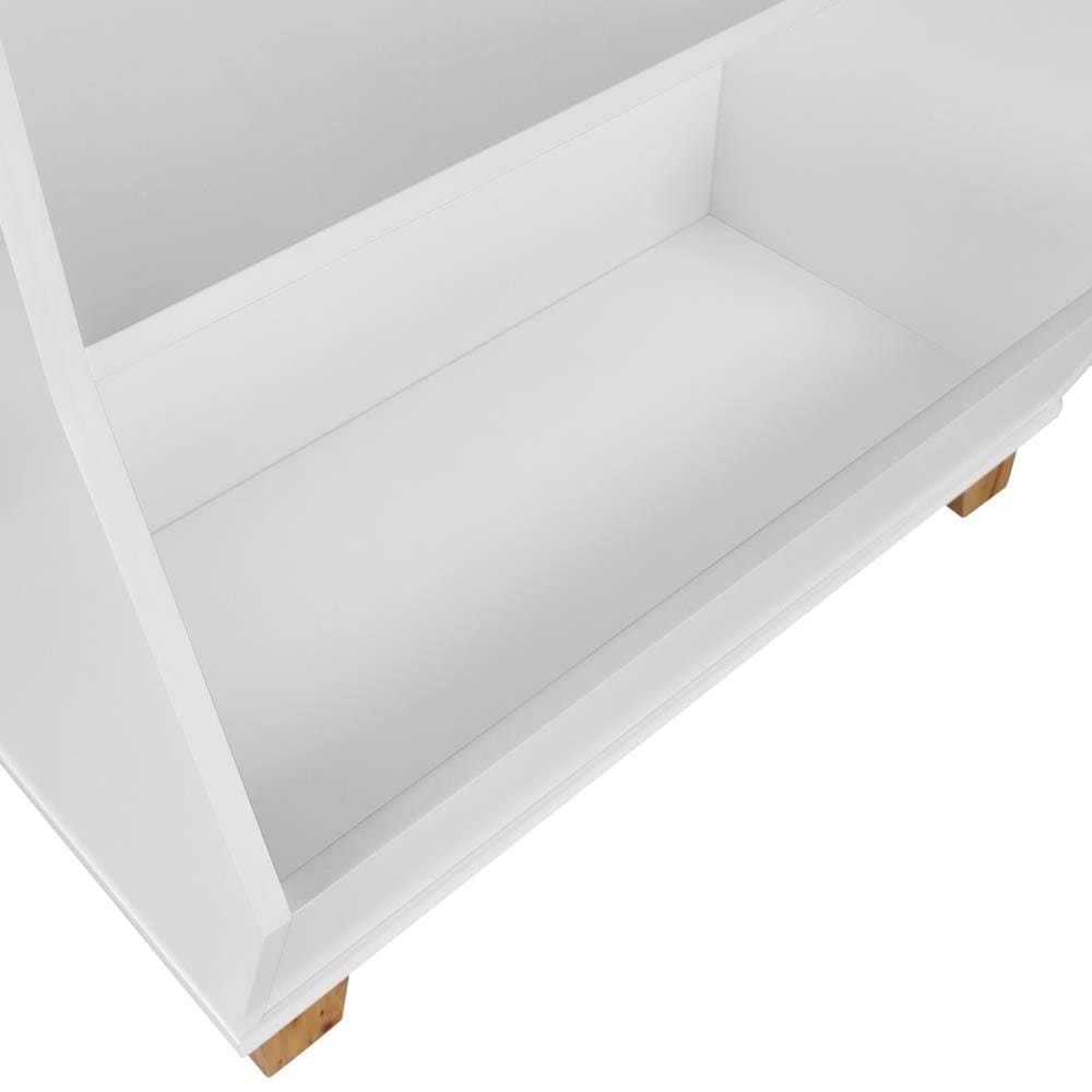 White Toy Organizer with 2 Gray Bins X932