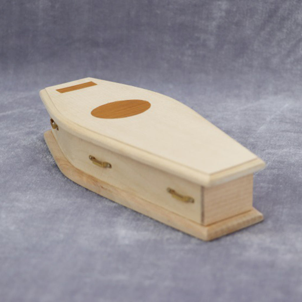 1/12 Scale Miniature Wooden Coffin DIY Decoration O42781