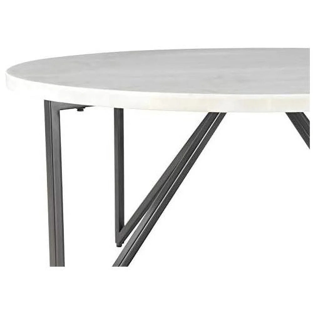 Round Marble Top Coffee Table with Metal Legs S91232