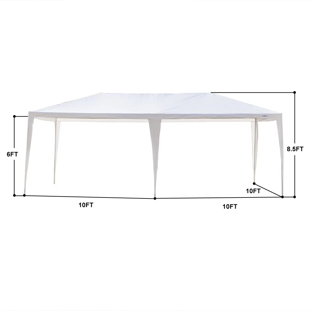 10'x 20' Canopy Tent with 6 Removable Sidewalls White D807969