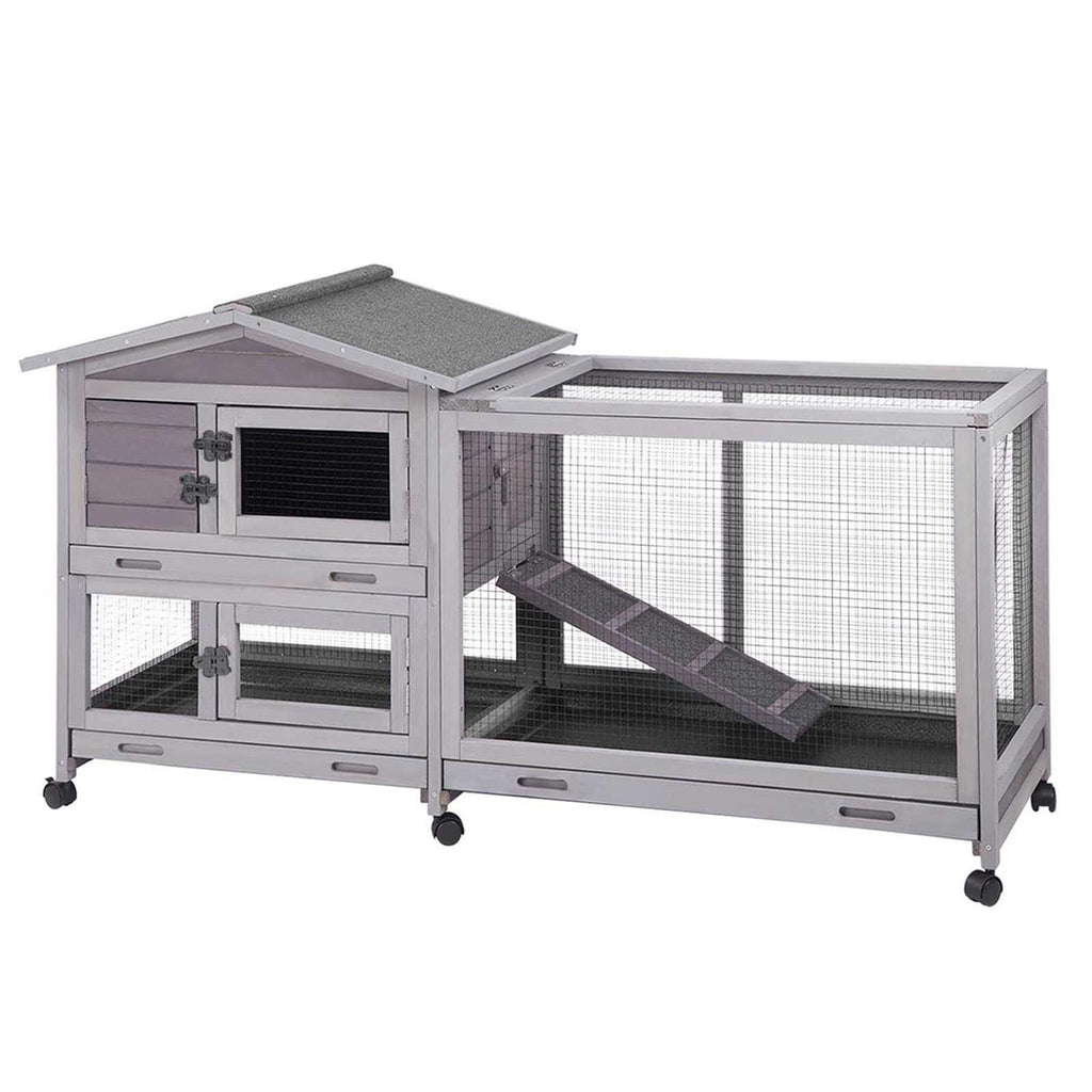 Rabbit Hutch Indoor Cage on Wheels with 3 Pull Out Tray G855085