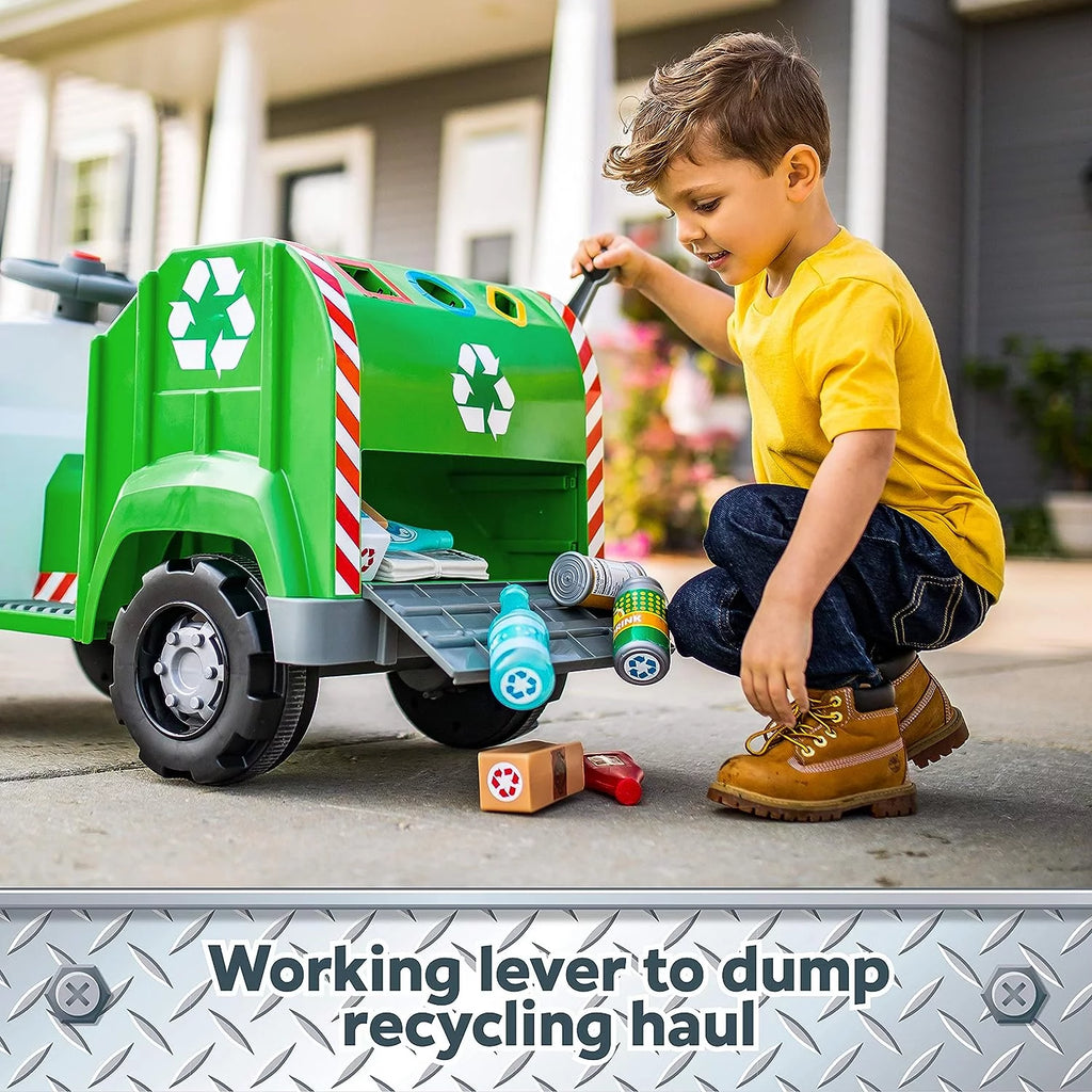 Toddler Recycling Truck Ride On Toy with 6 Volt Battery and Charger A724