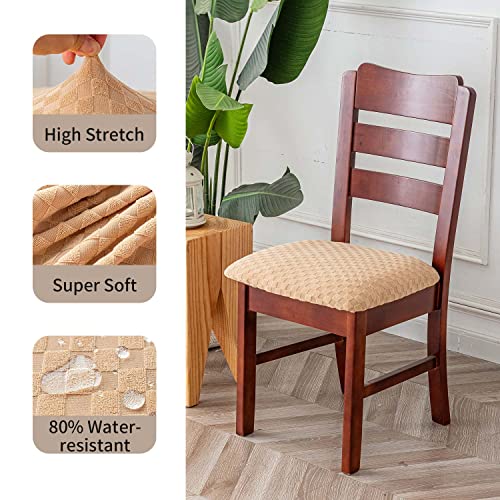 Ivory Jacquard Dining Chair Seat Covers (4) W49840