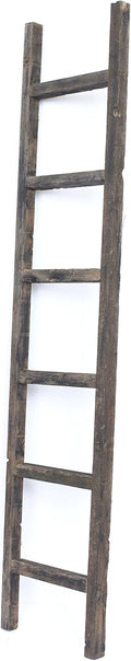 Rustic Farmhouse Decorative 6 ft Ladder Recycled Reclaimed Wood Z46809
