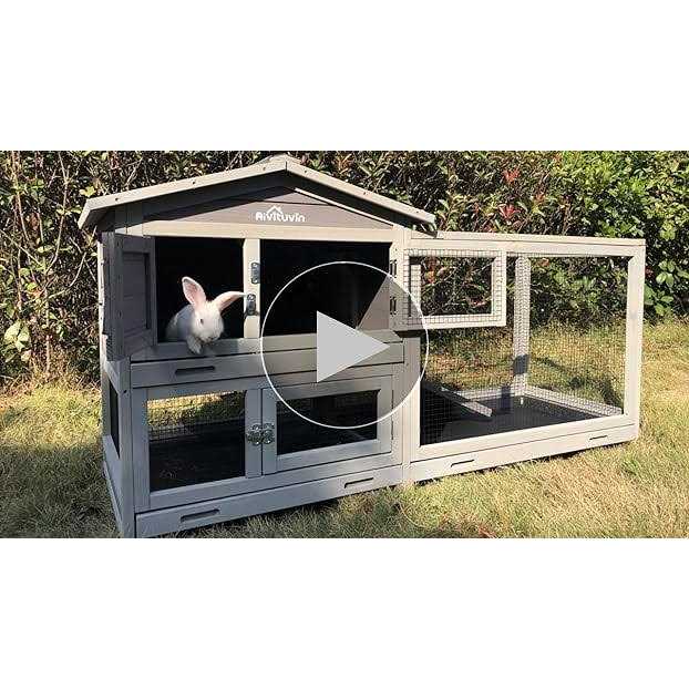 Rabbit Hutch Indoor Cage on Wheels with 3 Pull Out Tray G855085