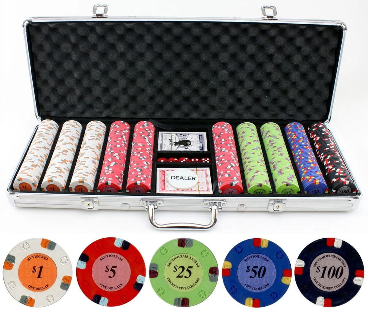 500pc Clay Poker Chips Set K9290