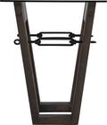 Clear and Brown Reclaimed Wood End Table U7553