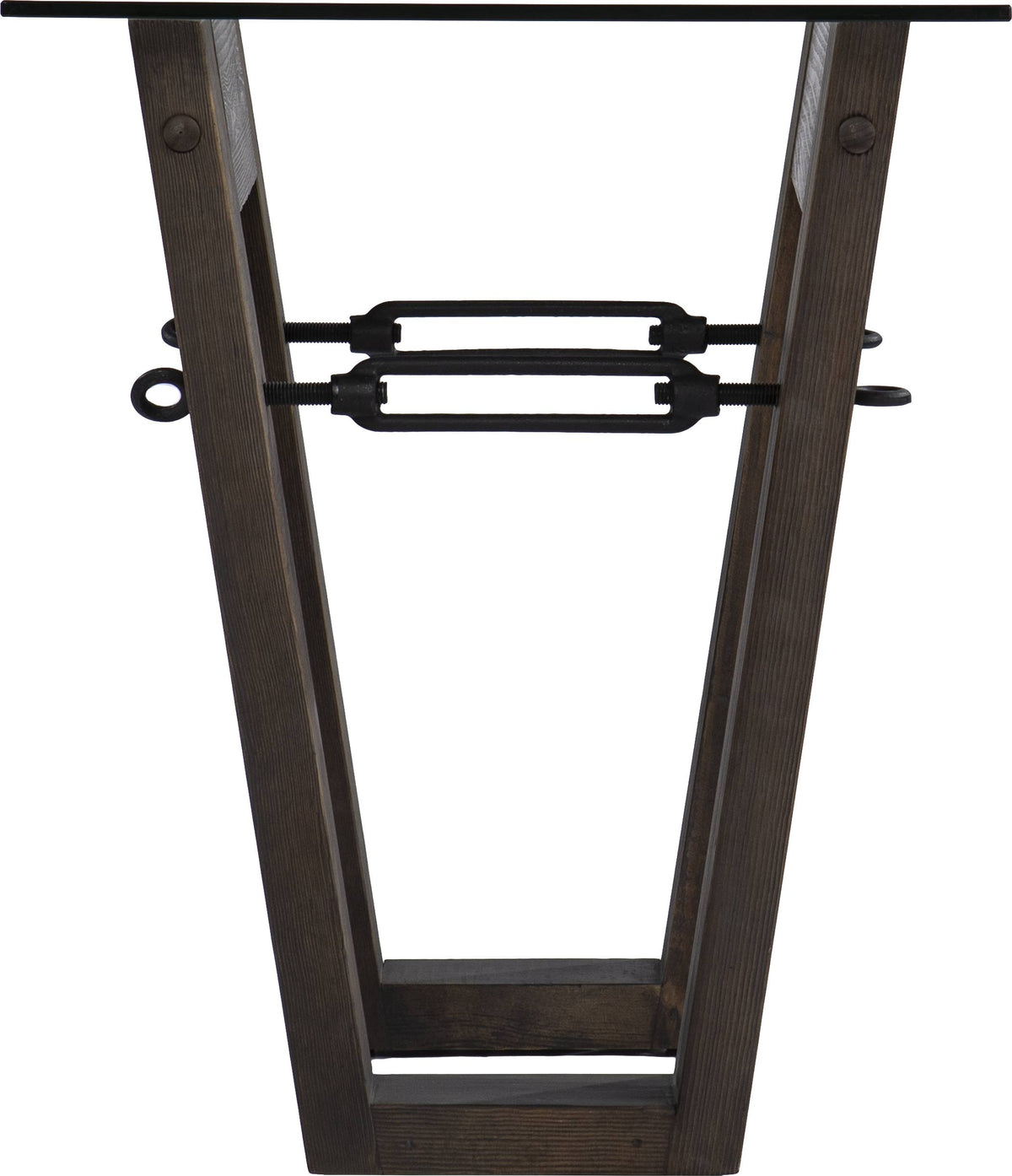 Clear and Brown Reclaimed Wood End Table U7553