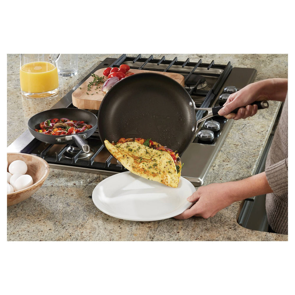 8-Piece Hard Anodized Nonstick Cookware Set E332