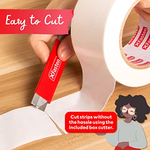Double Sided Carpet Tape 2 Inch x 30 Yards Residue-Free D357