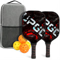 Graphite Fiber Pickleball Paddles Set with 4 Balls and Backpack T456192