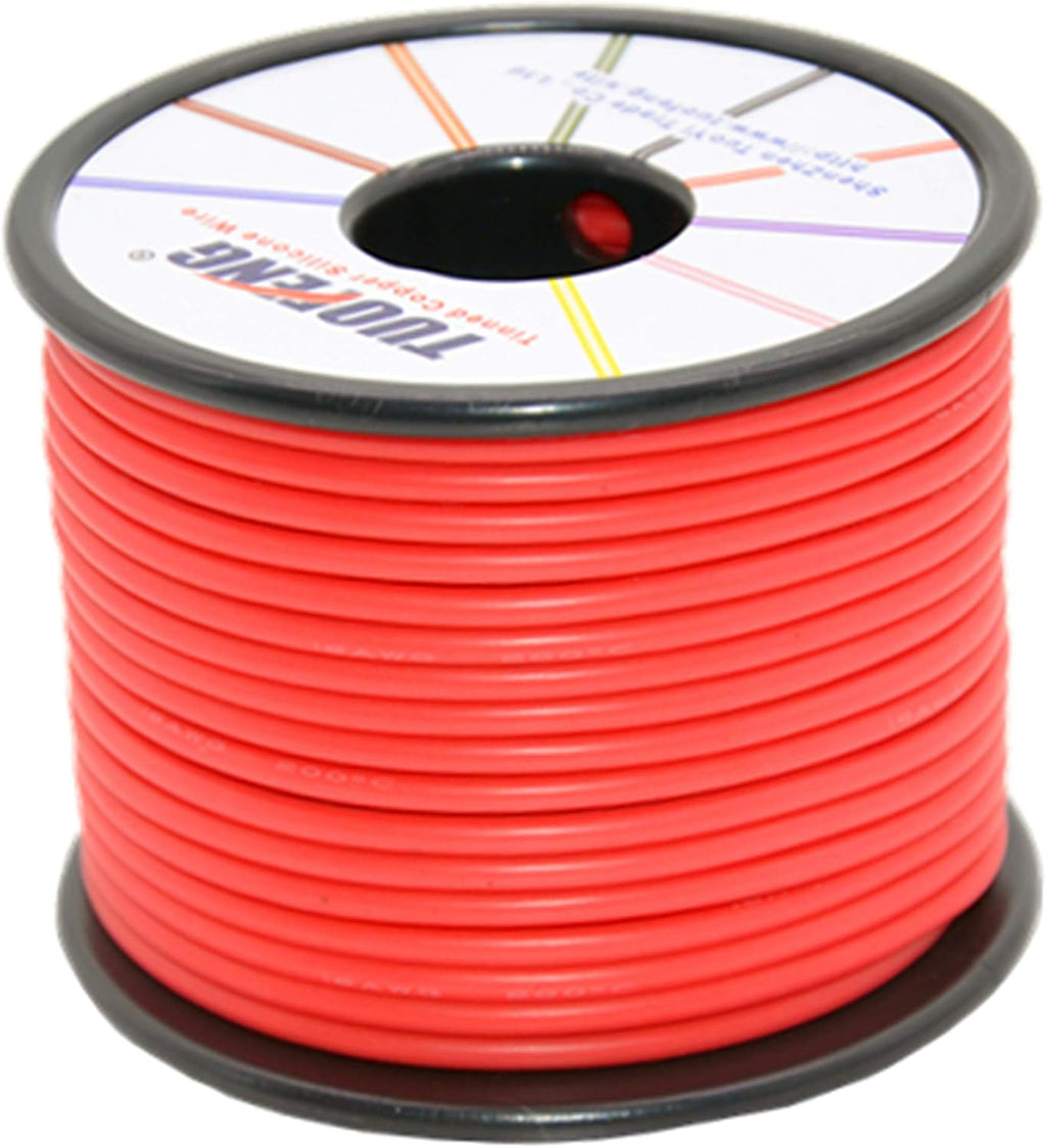 16 AWG Silicone Electrical Wire 160 Feet Tinned Copper Pack of 2 W388148