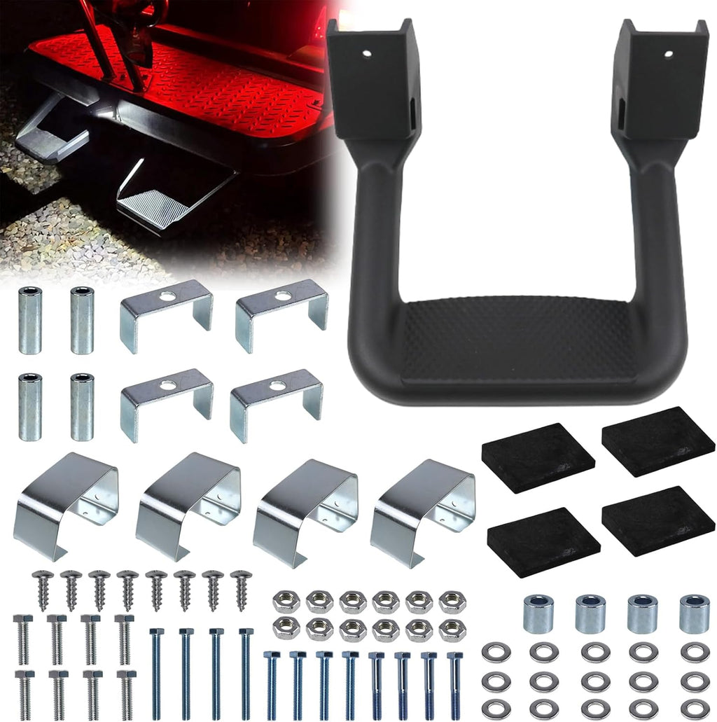 Black Powder Coated Truck Side Step Set - 2 Pieces (1 Pair) with Mounting Brackets M23801