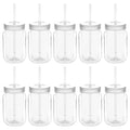 Acrylic Tumblers with Straw 18 oz Set of 10 Clear O609