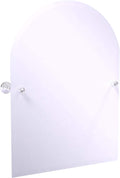 Frameless Arched Top Tilt Beveled Edge Wall Mirror H79035