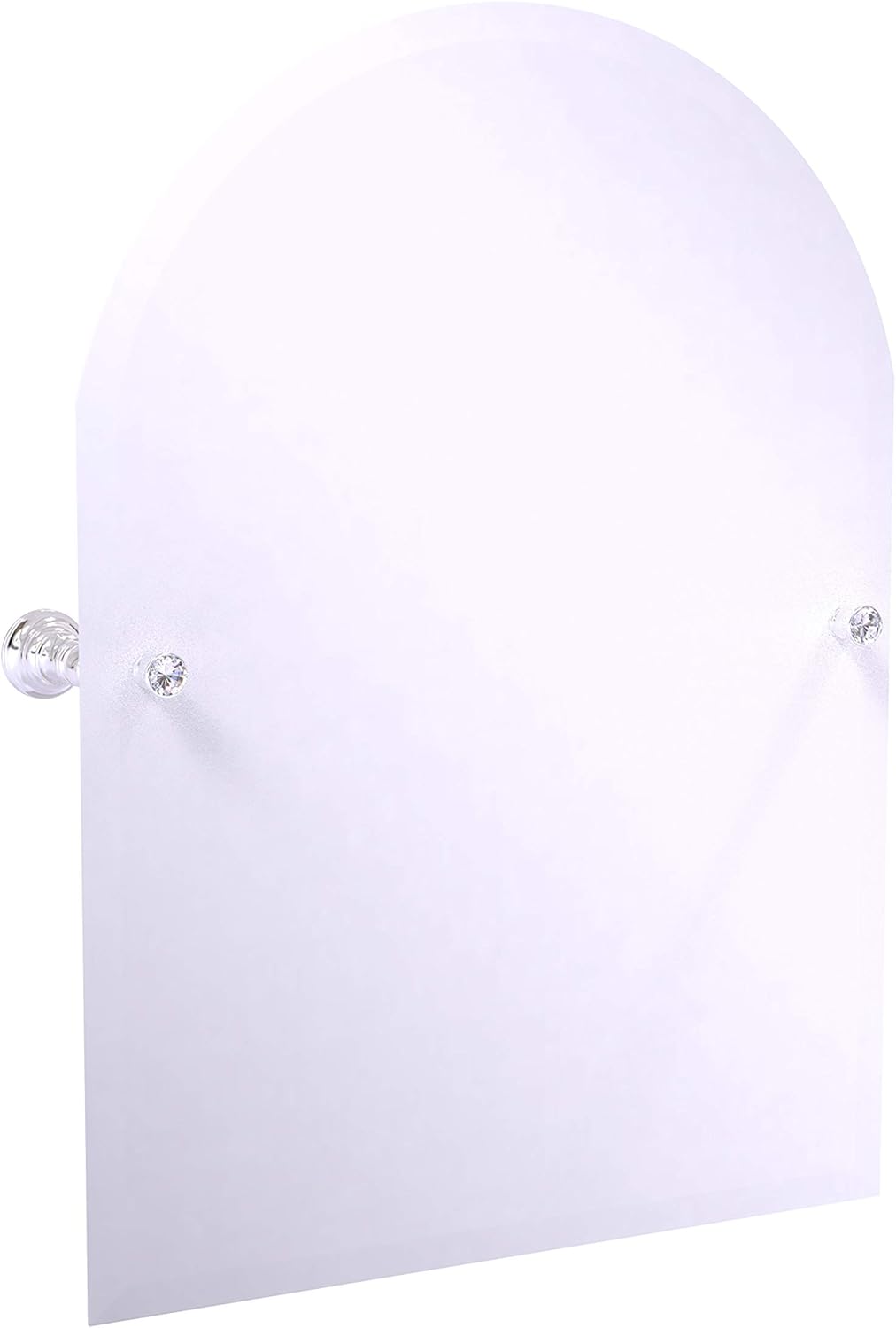 Frameless Arched Top Tilt Beveled Edge Wall Mirror H79035