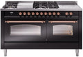 60 Dual Fuel Propane Gas Range Glossy Black Copper Trim S53971
