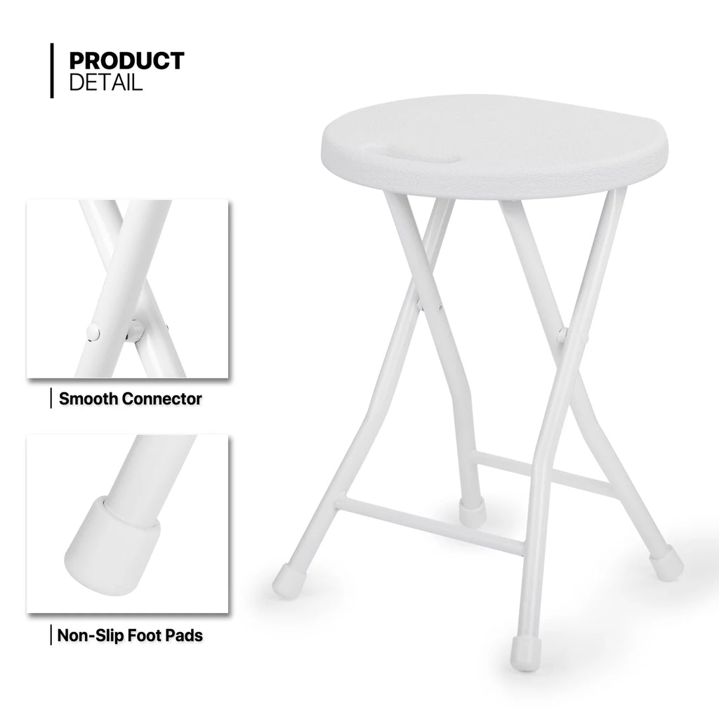 7 Pieces Folding White Table and Chair Set N1528