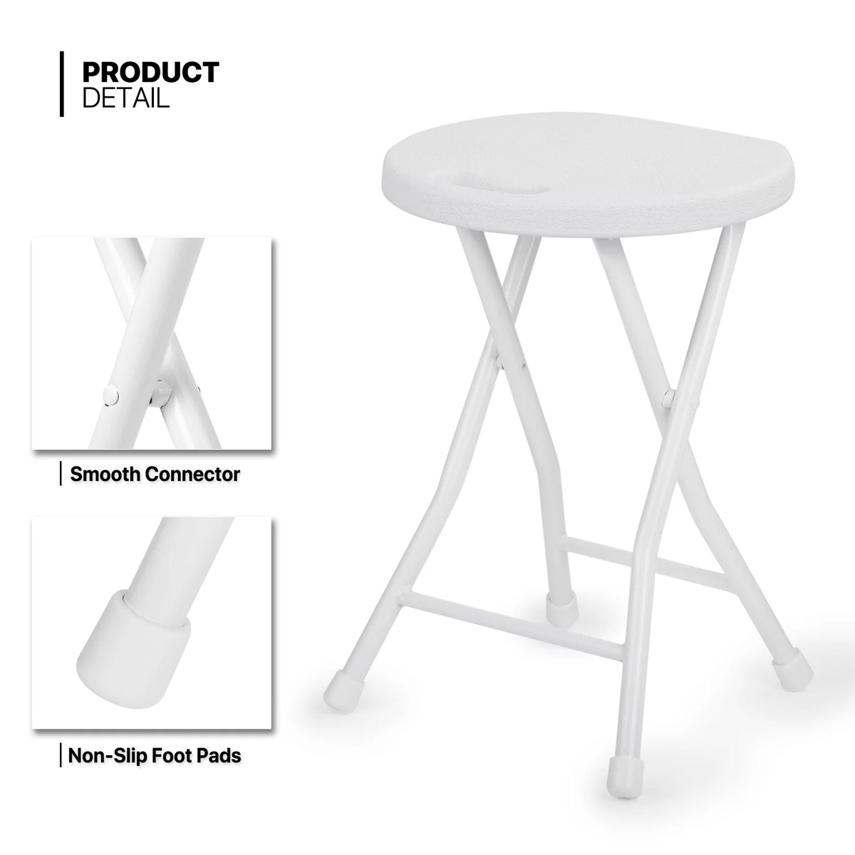 7 Pieces Folding White Table and Chair Set N1528