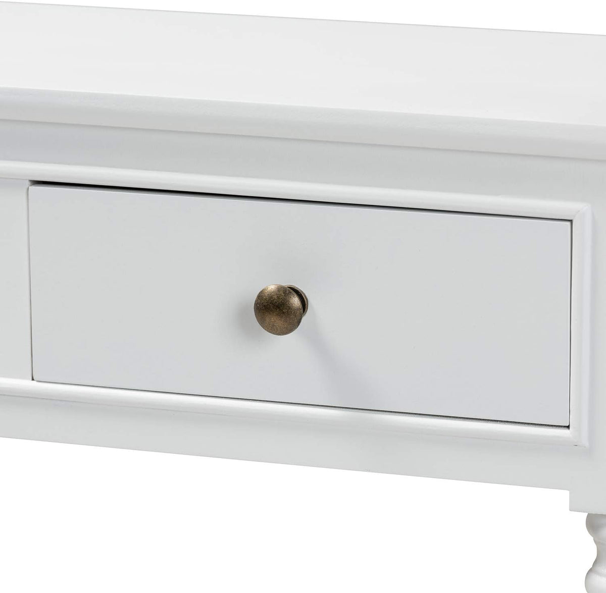 White 3-Drawer Wood Console Table O661