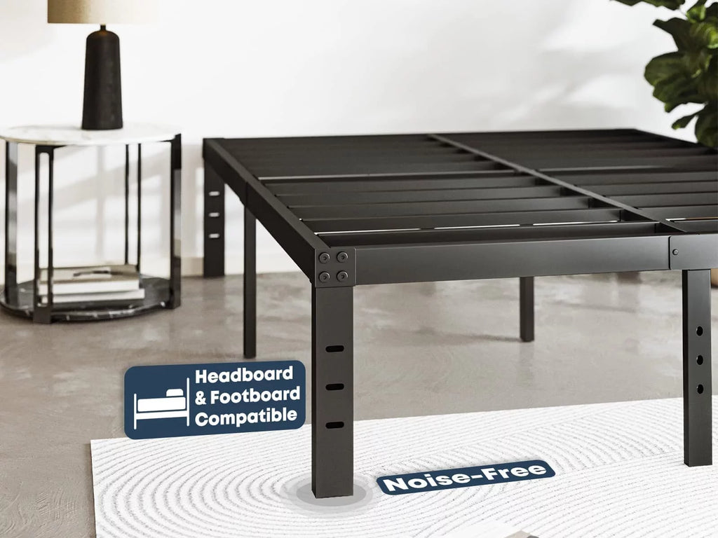 14" Queen Metal Bed Frame with Steel Slats P626806