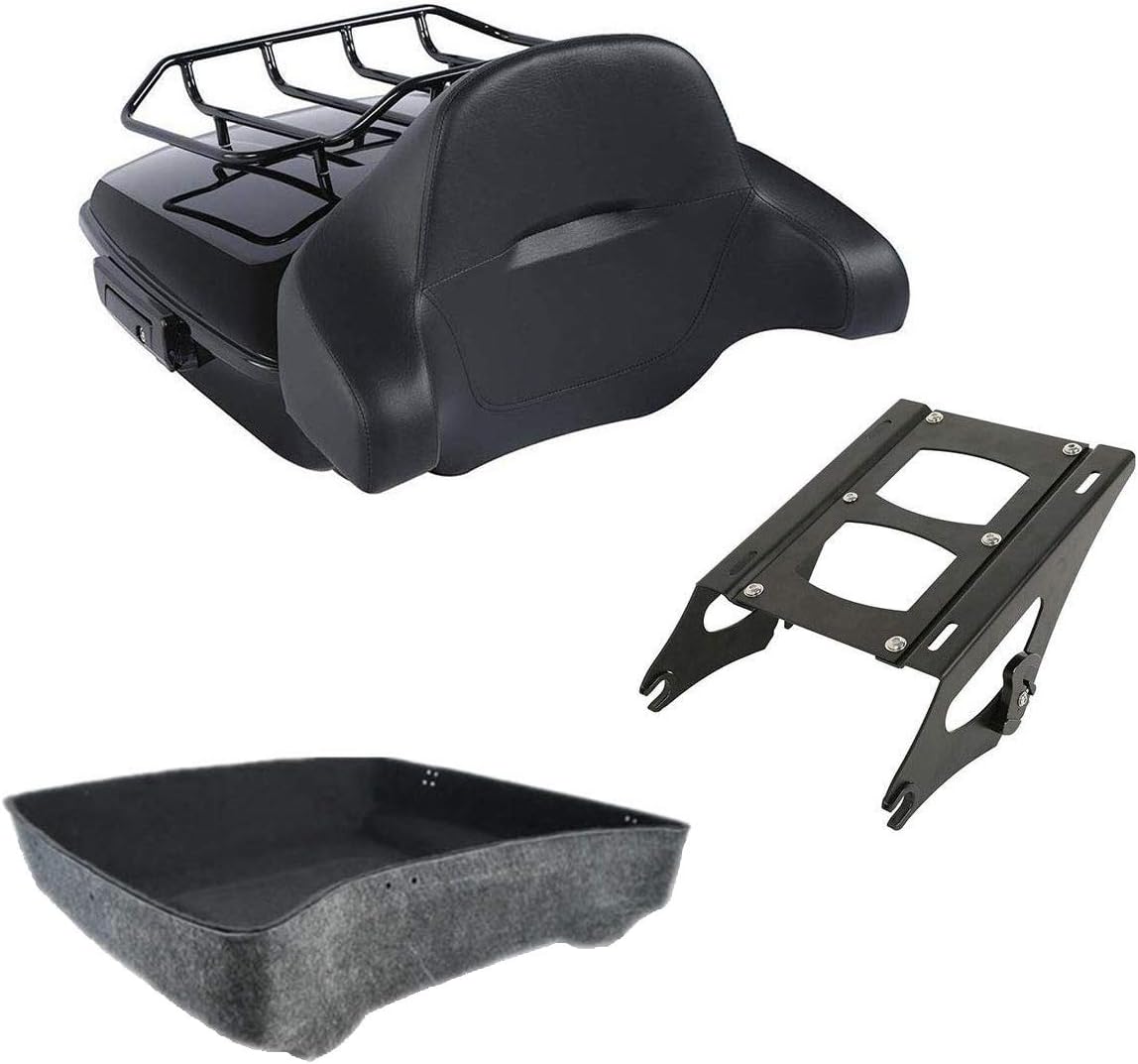 Chopped Trunk Backrest Pad Mount Rack For Harley Tour Pack Street Glide N516395