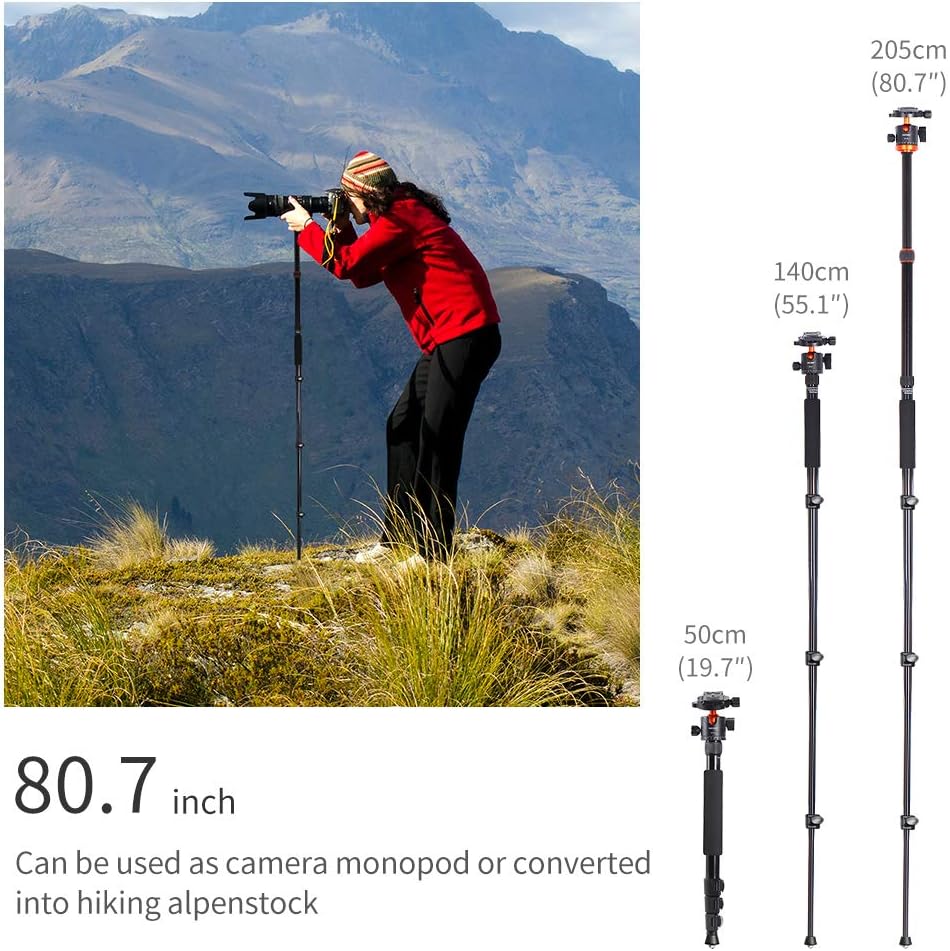 78 inch Aluminum Camera Tripod with 360 Degree Ball Head Z85012