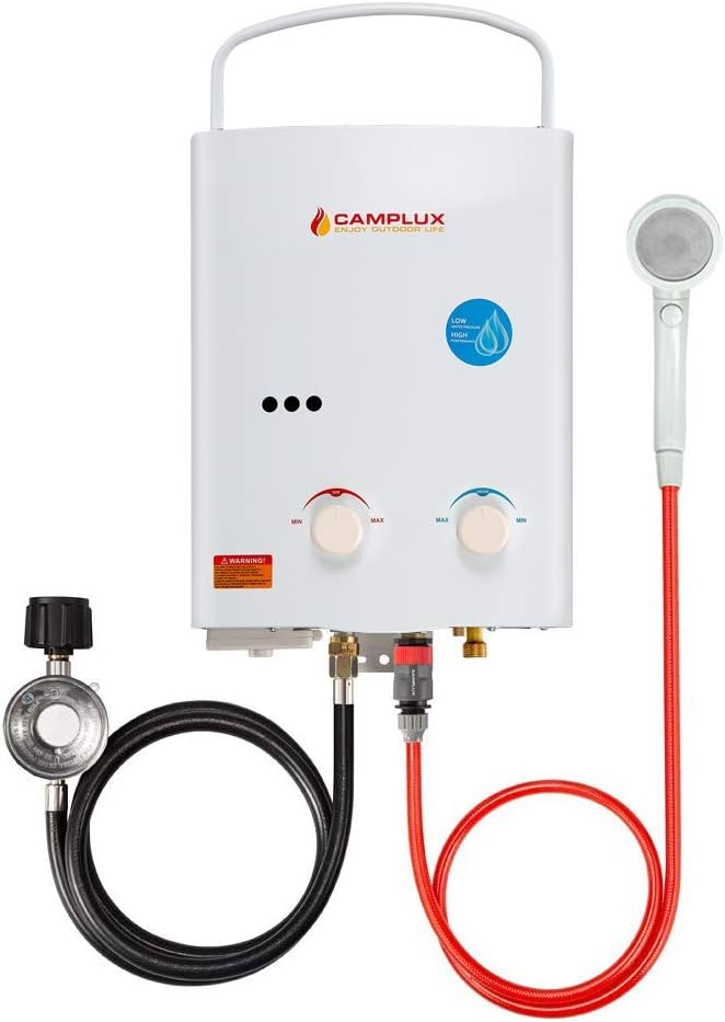 Black 1.32 GPM Outdoor Propane Portable Tankless Water Heater H497310