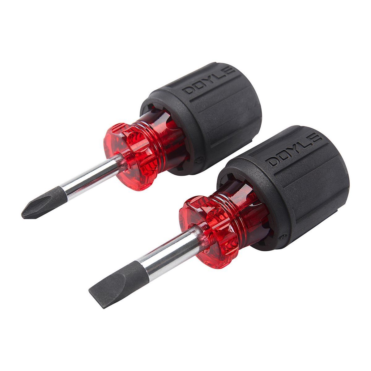 2 Piece Cushion Grip Stubby Screwdriver Set Y568