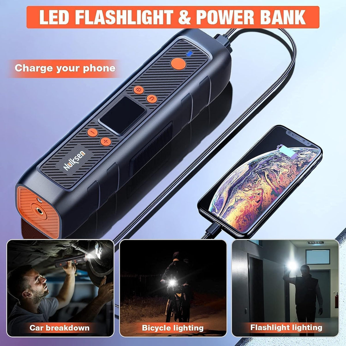 Tire Inflator Portable Air Compressor, 150PSI Cordless Tire Pump with 6000 mAh Rechargeable Lithium Battery, Pack of 2 J5018