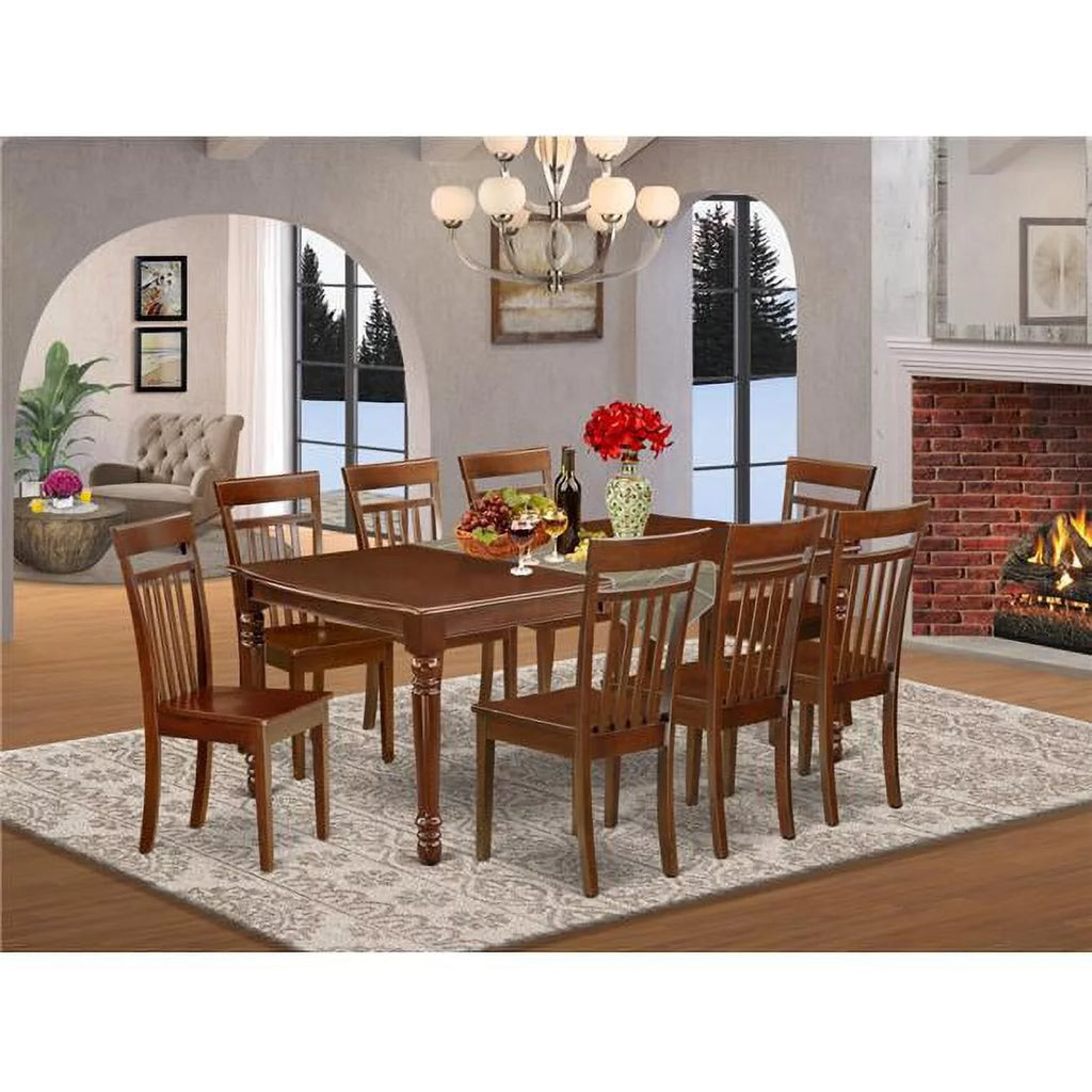 9 Piece Mahogany Wood Dining Room Set A857283