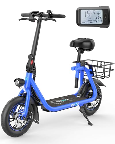 Electric Scooter with Seat and Basket D50939