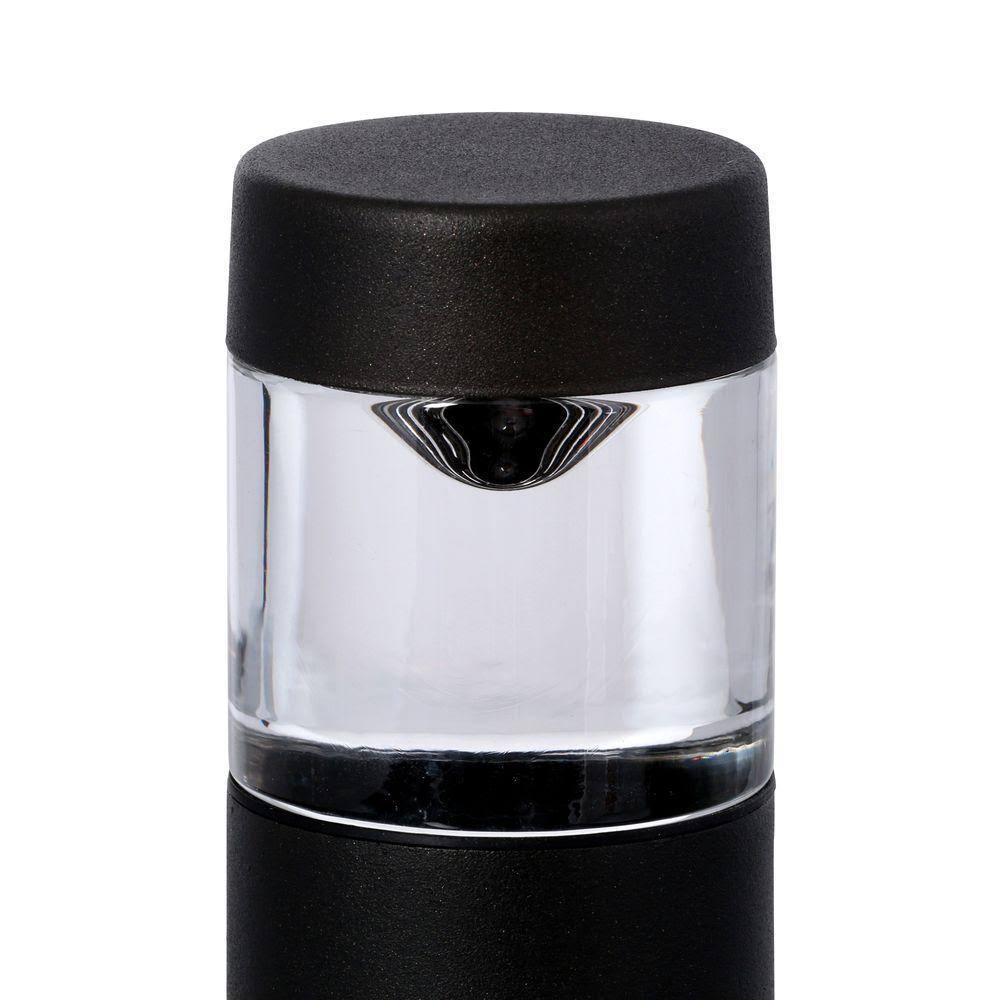 Black Outdoor Integrated LED Round Bollard Path Lights (8-Pack) Y7023