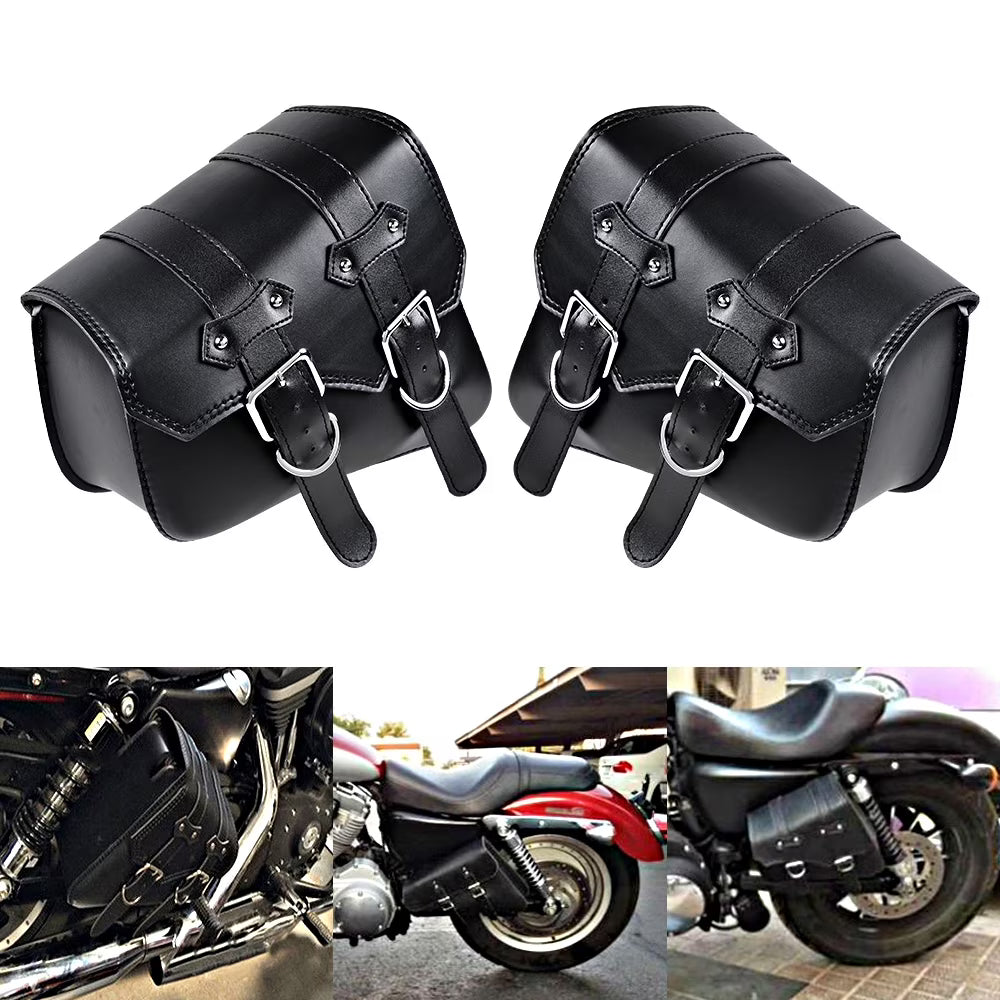 Black Left & Right Side Saddlebag Swingarm Saddle Bags A7729