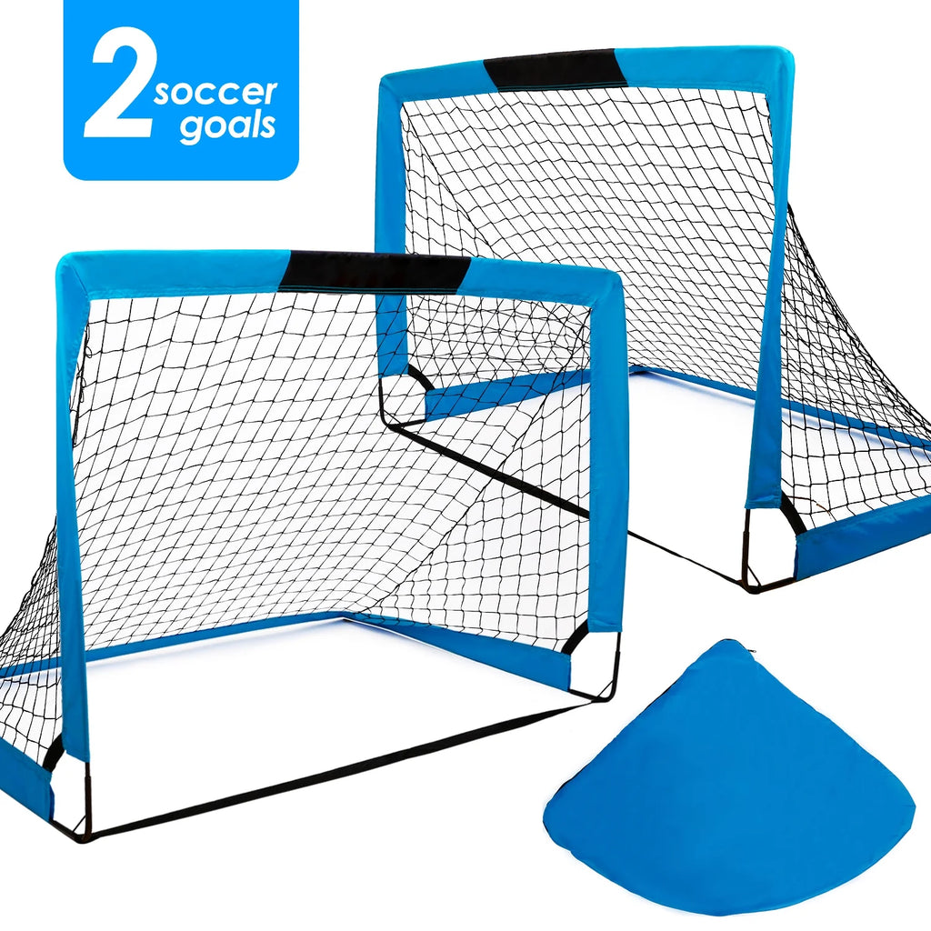 Set of 2 Folding Soccer Goals P843368