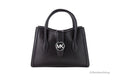 Black Leather Satchel Crossbody Bag S196