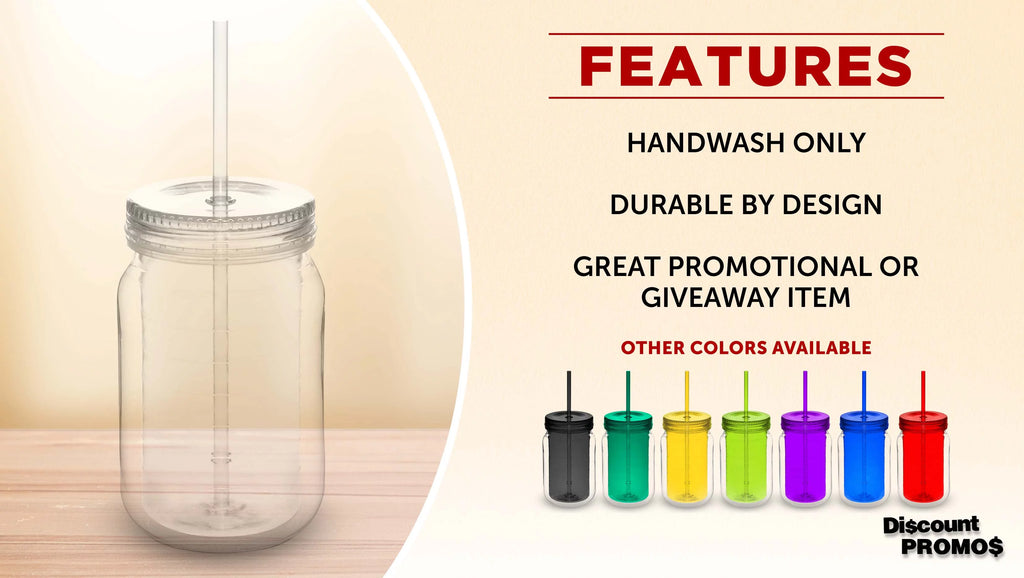 Acrylic Tumblers with Straw 18 oz Set of 10 Clear O609