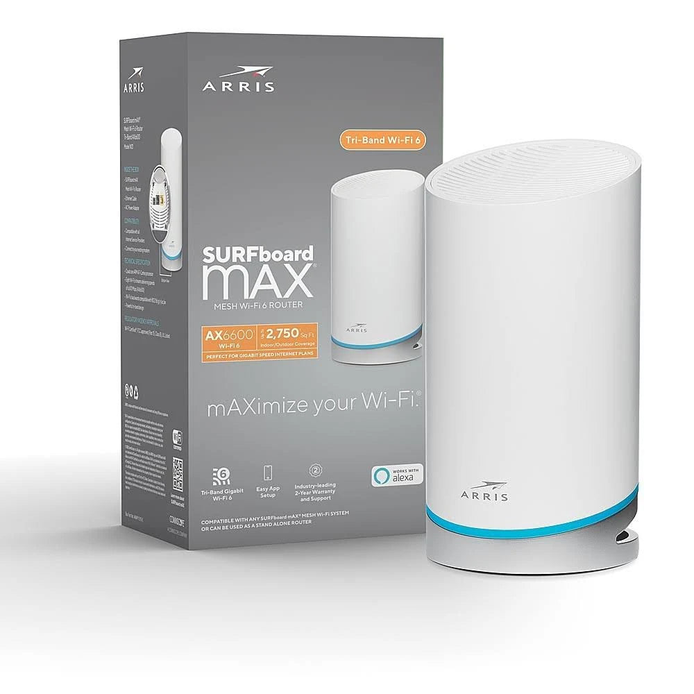 Surfboard Max AX6600 Tri-Band Wi-Fi 6 Mesh Router E60778