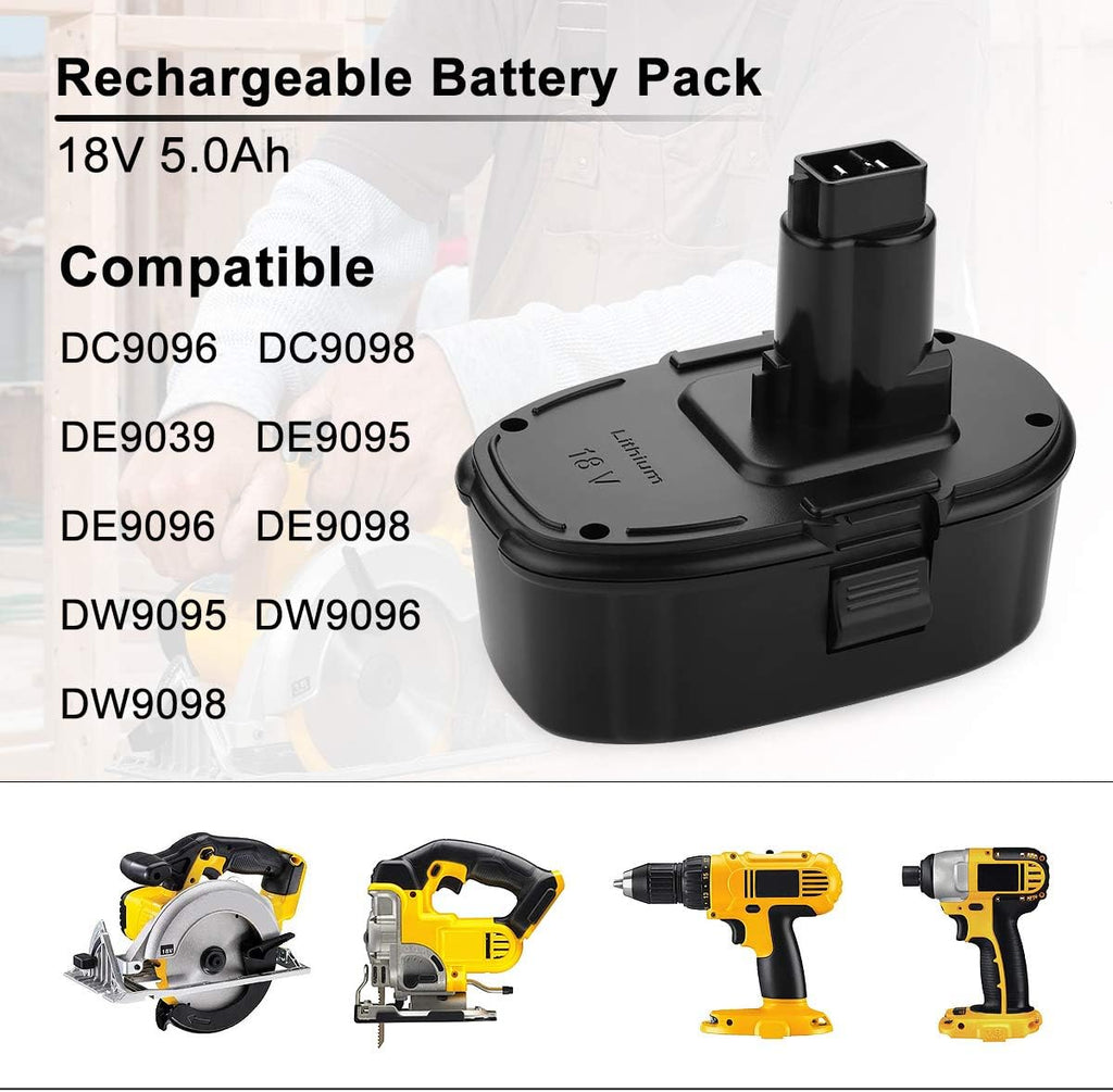2 Pack 5.0Ah 18V Lithium-Ion Battery L653