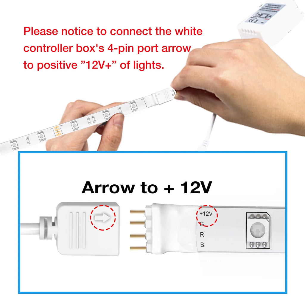 LED Strip Light 32.8ft with Remote Control and 12V Power Supply I679218