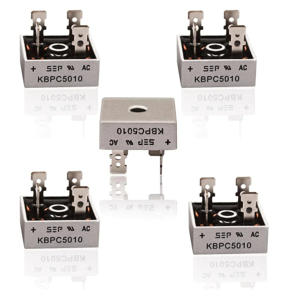 5/10Pcs 1000V 50A Metal Case Single Phase Diode Bridge Rectifier Q71891