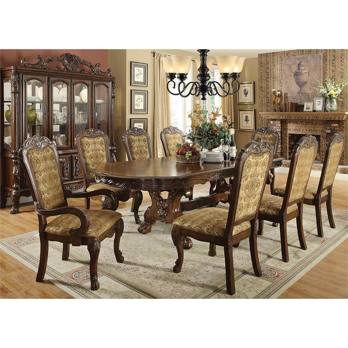 Solid Wood Padded Dining Chair Set of 2 H39930