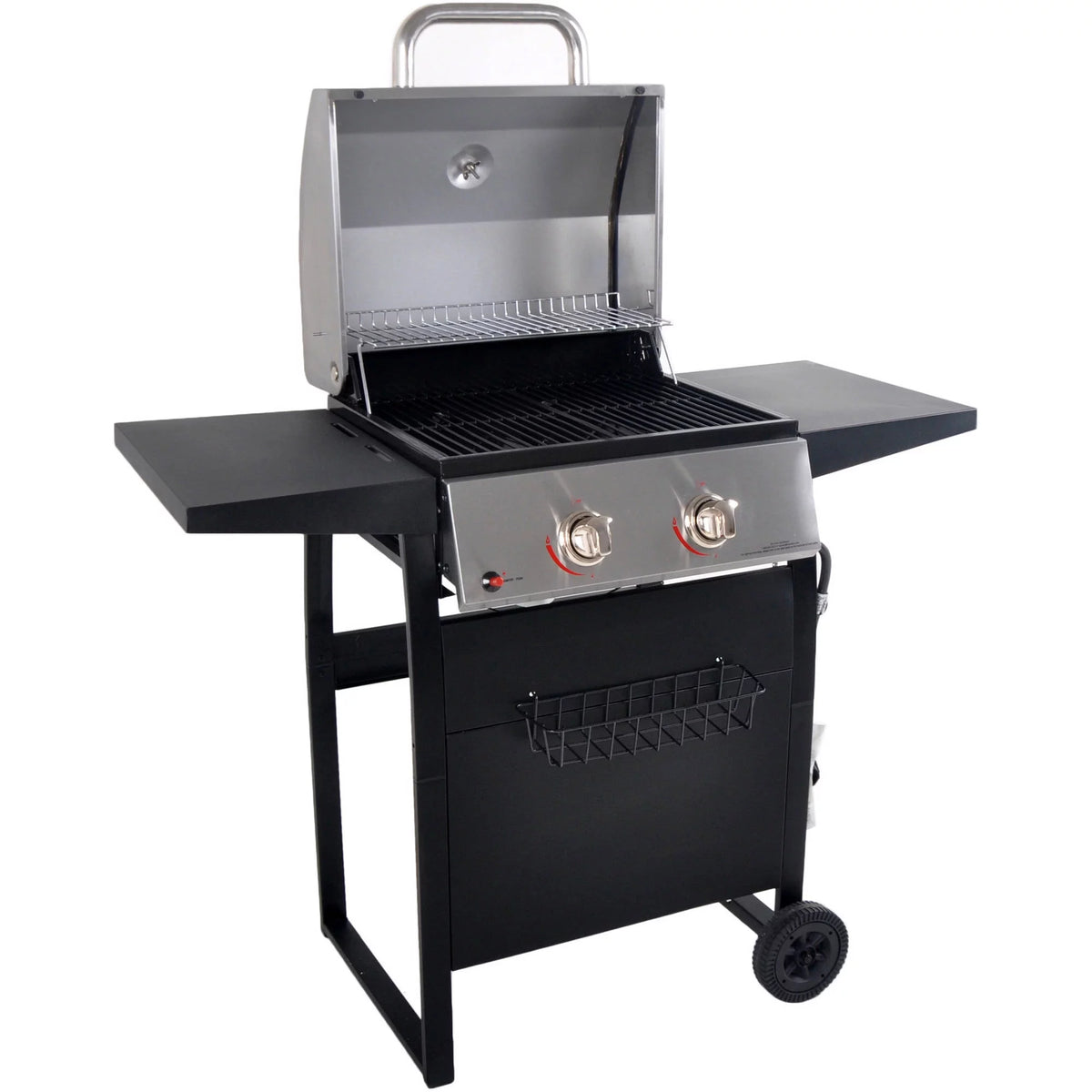 2-Burner Propane Gas Grill, Stainless and Black X19120