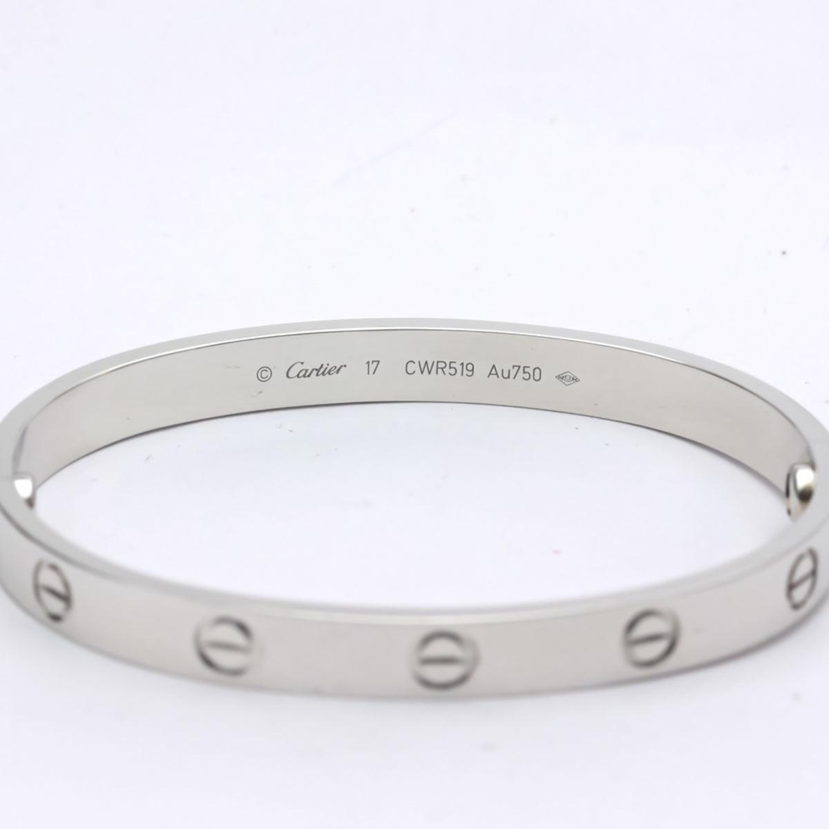 18K White Gold Love Bracelet Bangle W9233