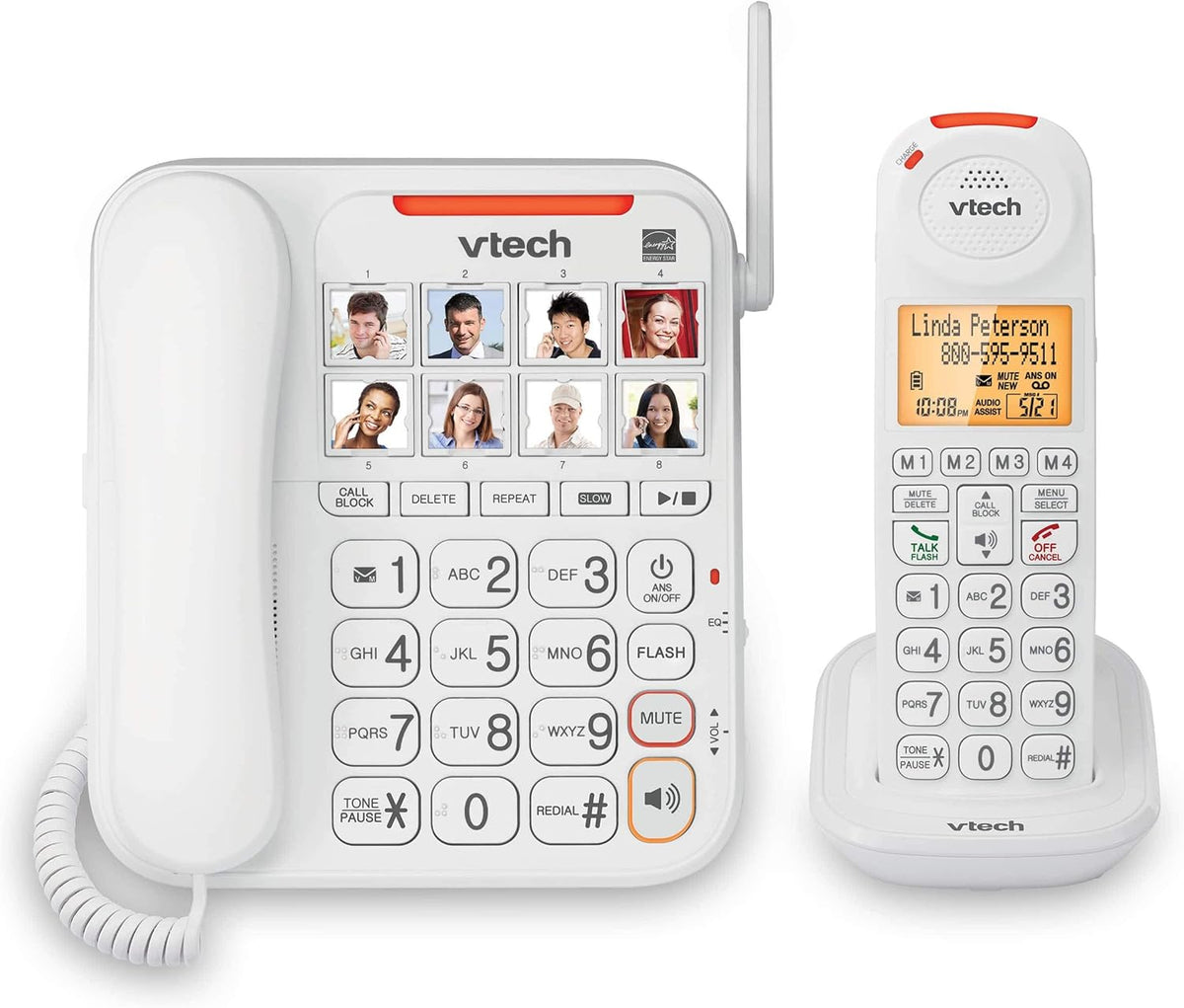 Amplified Corded/Cordless Senior Phone with Answering Machine F9069