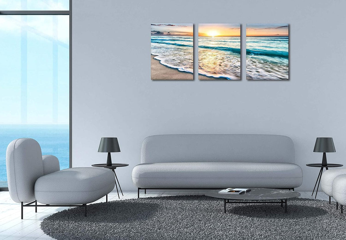 Framed Canvas Wall-Art Oil Painting 12x16inchx3pcs V519503