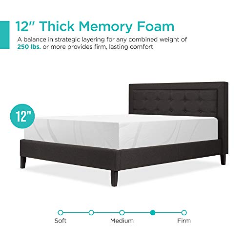 Green Tea Charcoal Cooling Gel Memory Foam Mattress, King, Medium Plush V506629