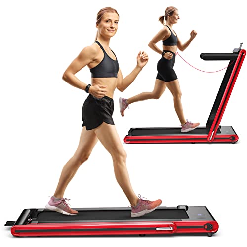 2 in 1 Folding Treadmill with LED Display N39159