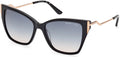 Shiny Black Rose Gold Sunglasses G909
