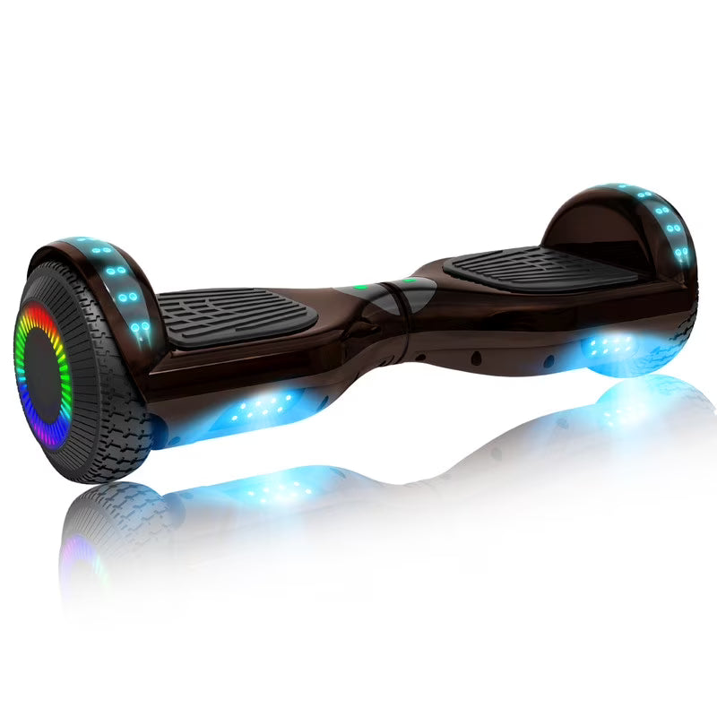 6.5 inch Self Balancing 2 Wheel Hoverboard with LED Lights, Plating Black F5317